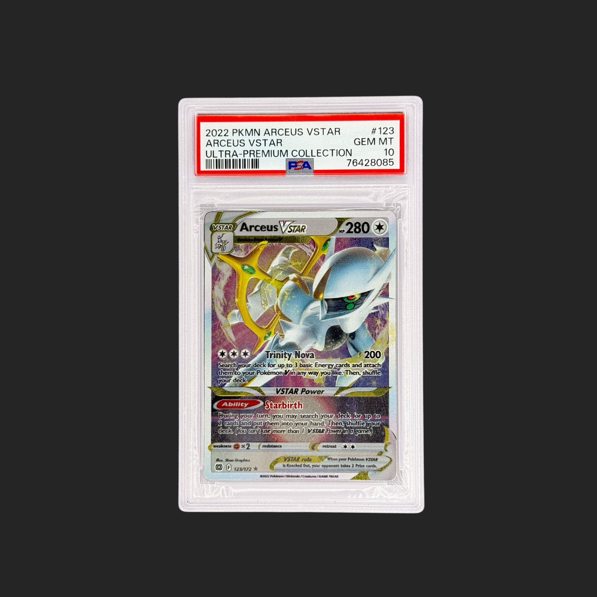 Arceus VSTAR Metal Promo PSA 10