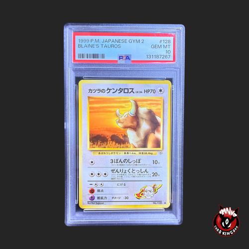 Blaine’s Tauros No.128 PSA 10 – Japanese Gym 2 1999
