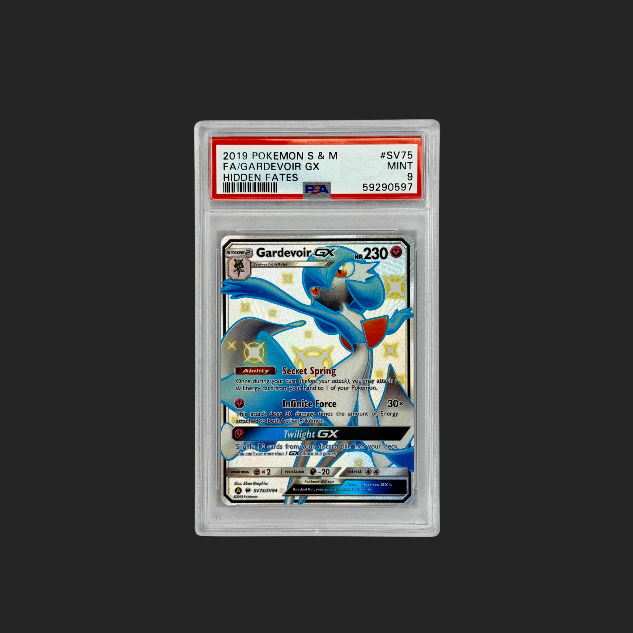 Gardevoir GX PSA 9 – Hidden Fates Shiny