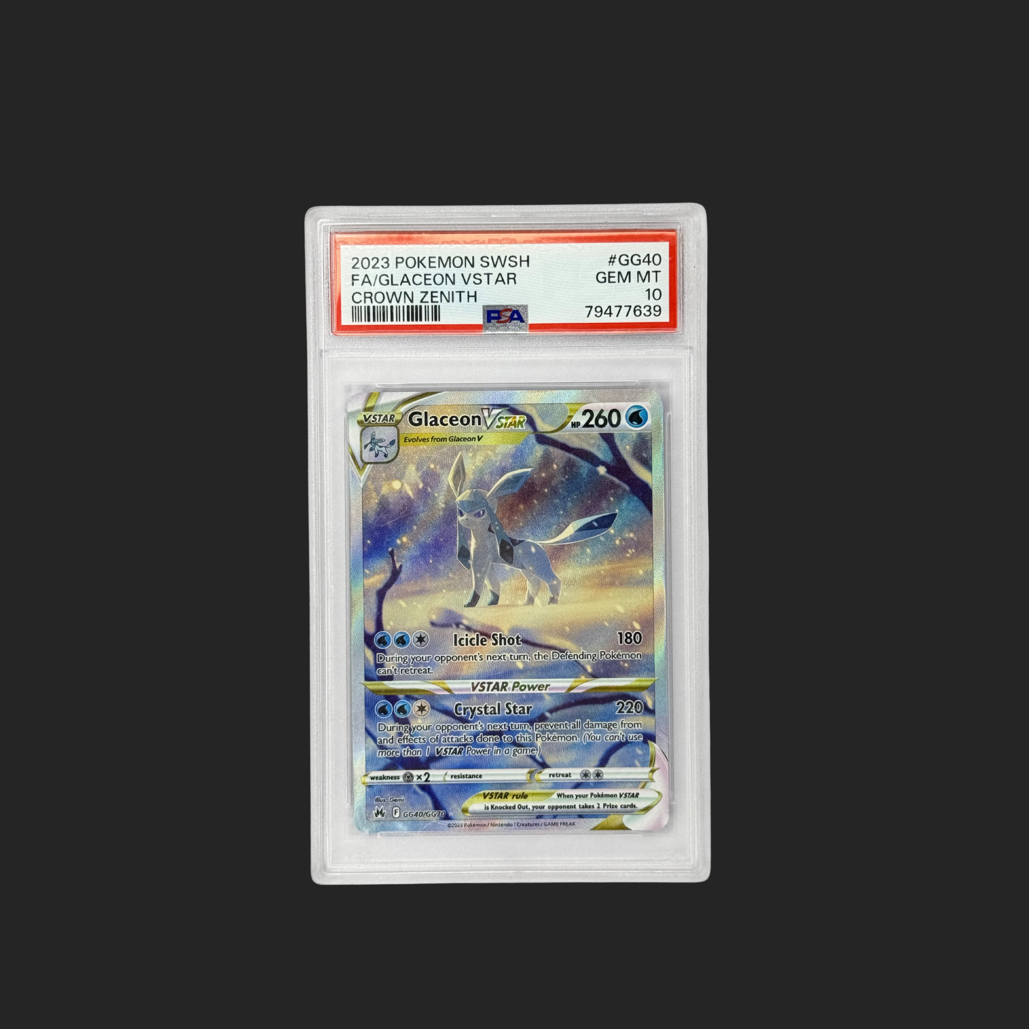 PSA 10 Glaceon VSTAR Crown Zenith #GG40