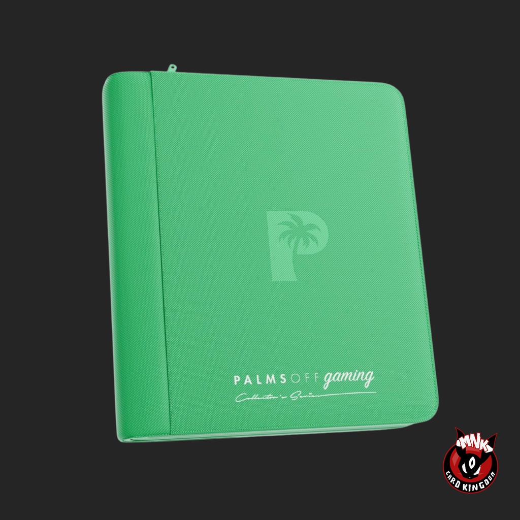 Palms Off Gaming 4-Pocket Top Loader Zip Binder - Green