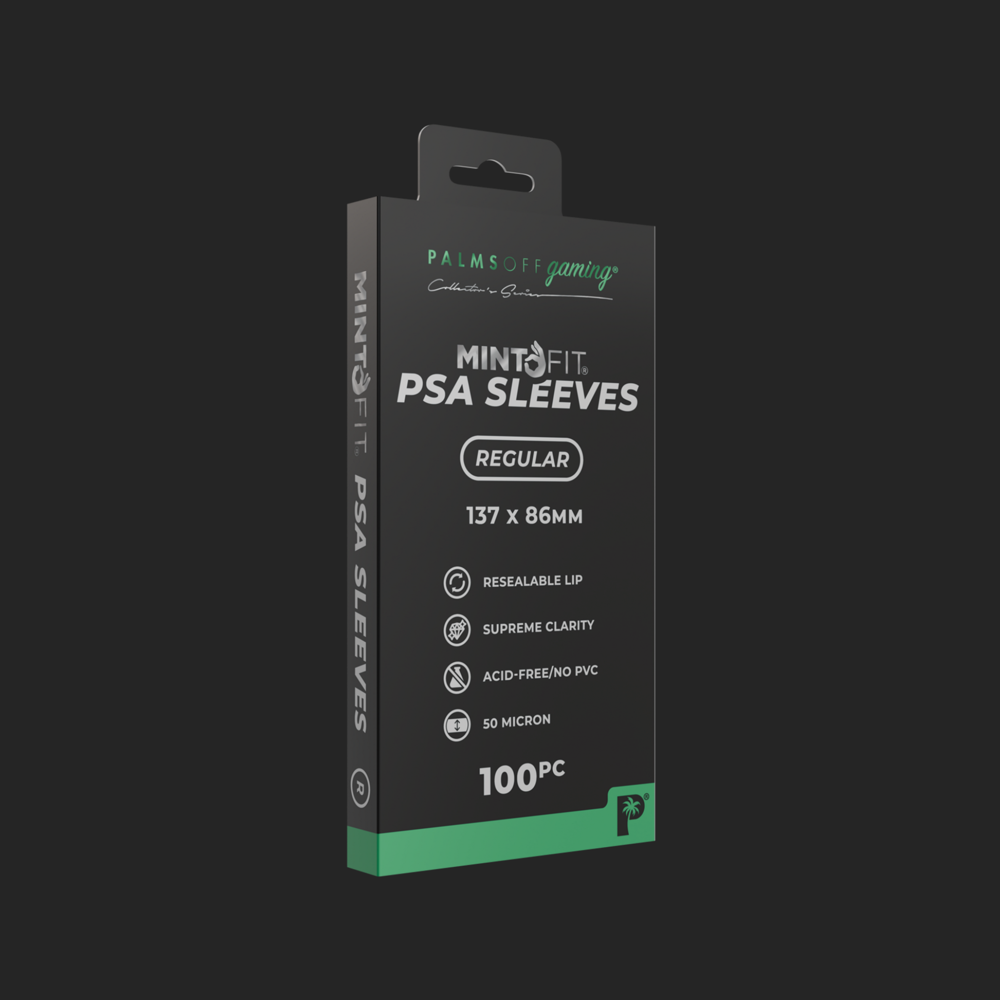 Palms Off Gaming MintFit PSA Sleeves Regular 100 Pack
