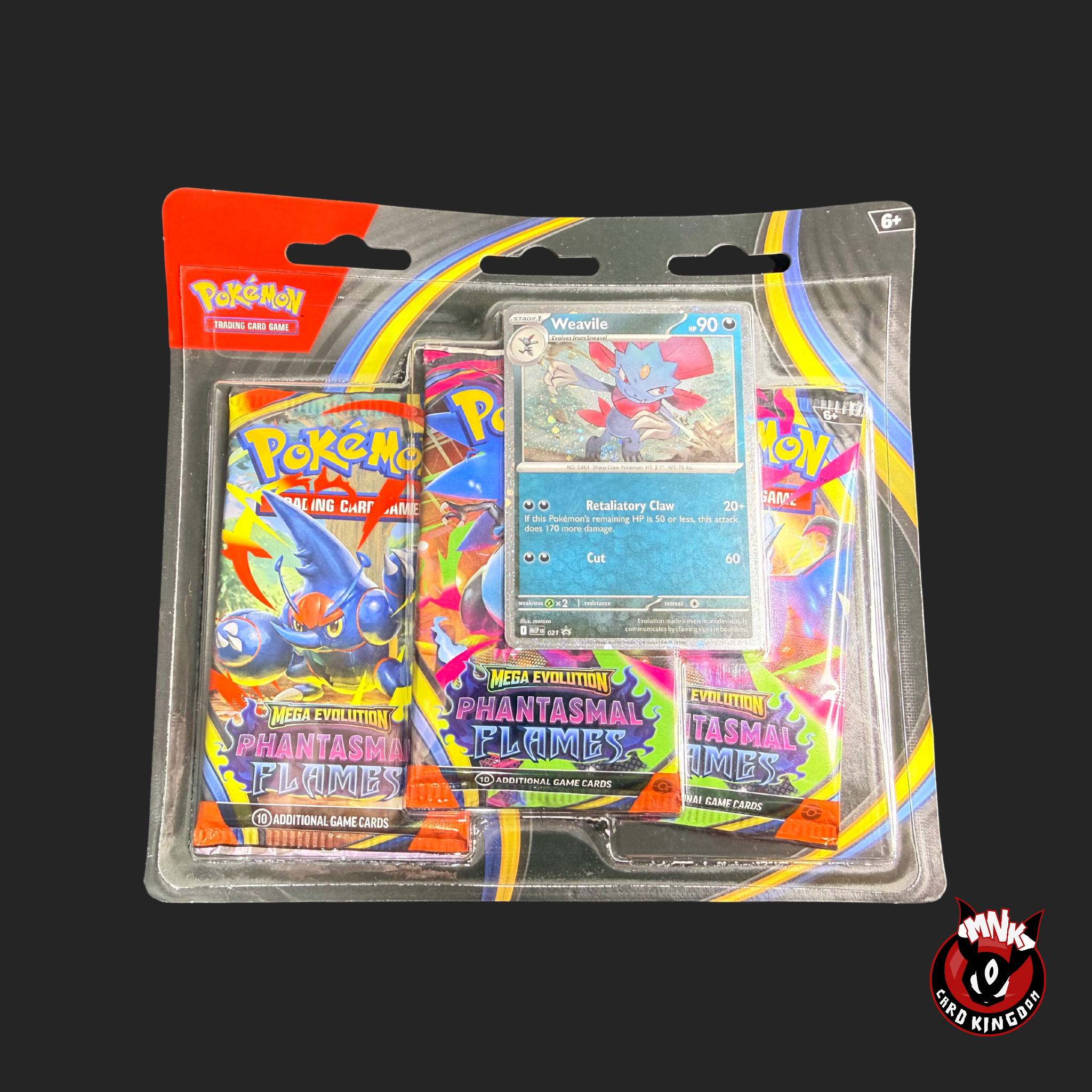 Mega Evolution Phantasmal Flames 3-Pack Blister Weavile Promo