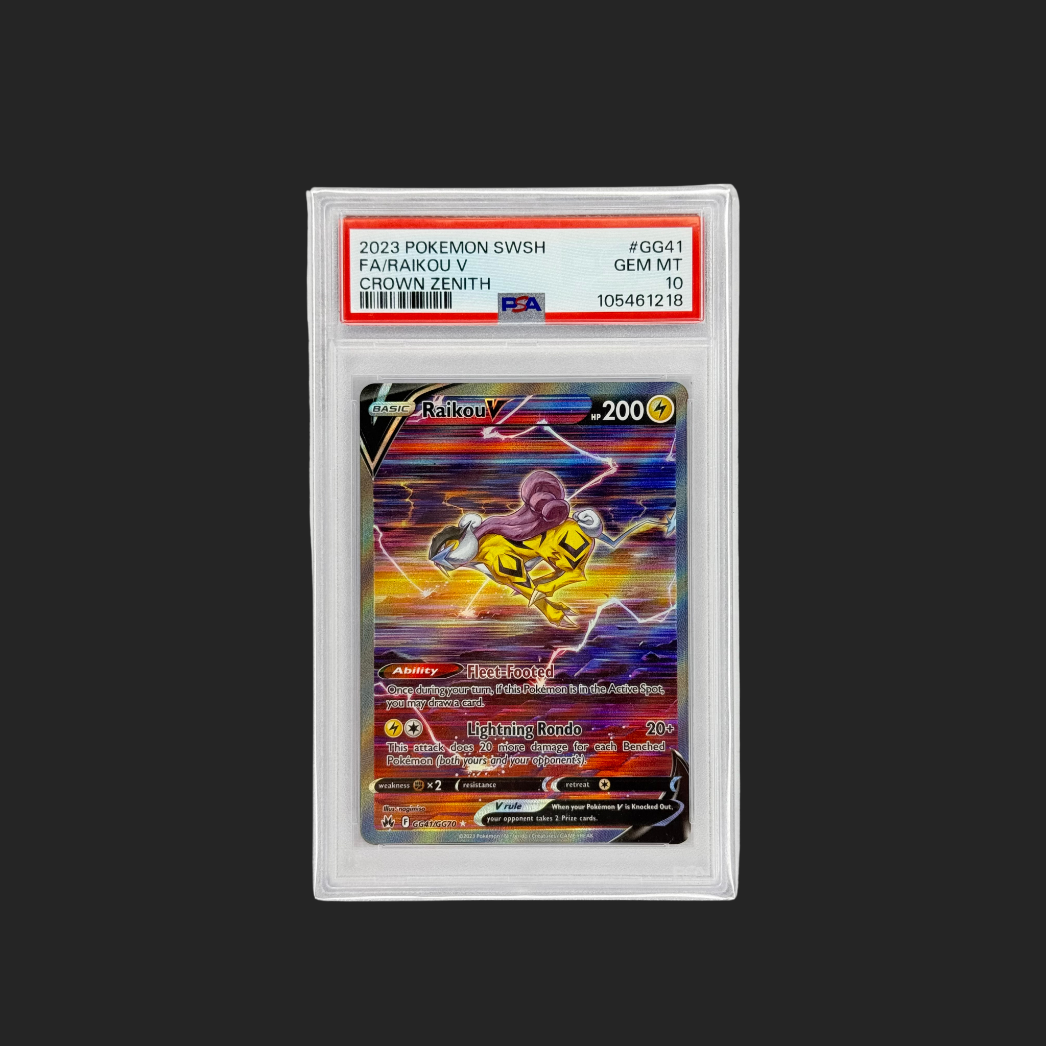 Raikou V Crown Zenith PSA 10 GEM MINT