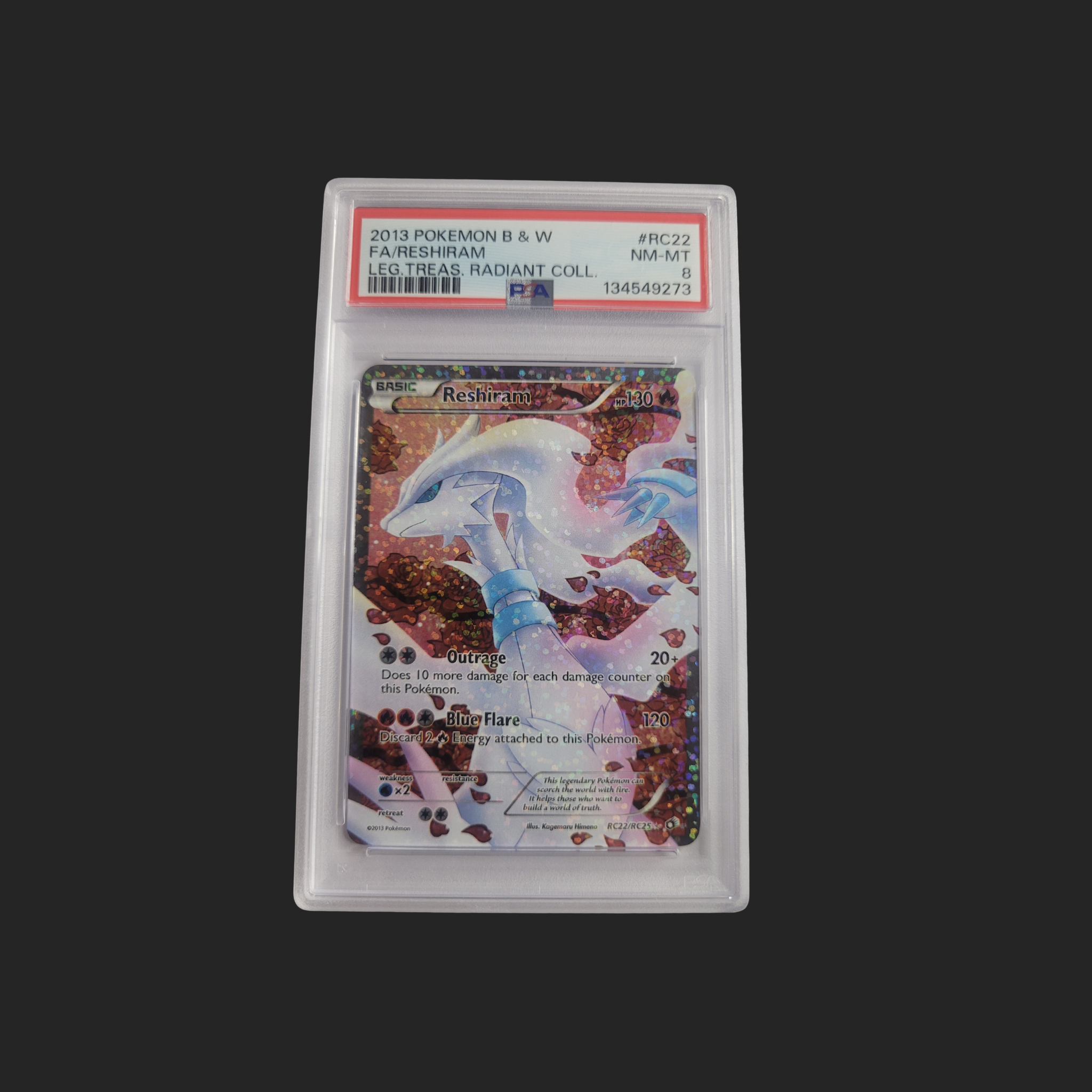 PSA 8 Reshiram Radiant Collection RC22/RC25