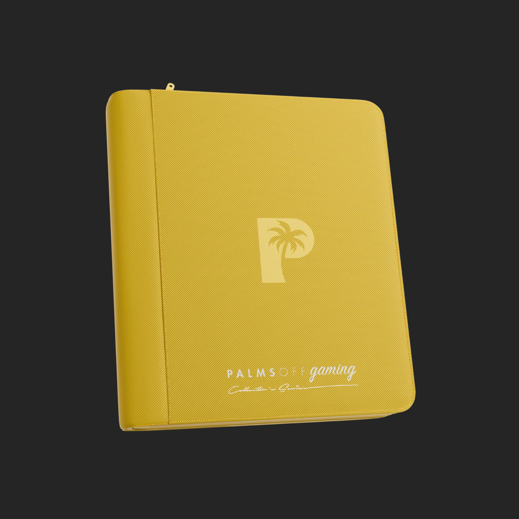 Palms Off Gaming 4-Pocket Top Loader Zip Binder - Yellow