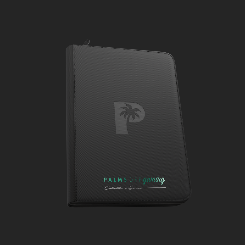 Palms Off Gaming 9-Pocket Top Loader Zip Binder - Black