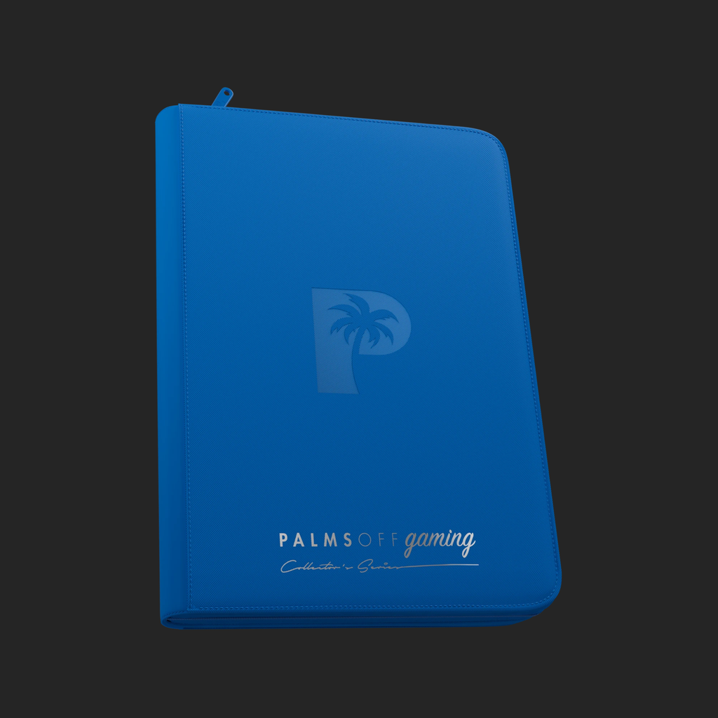 Palms Off Gaming 9-Pocket Top Loader Zip Binder - Blue