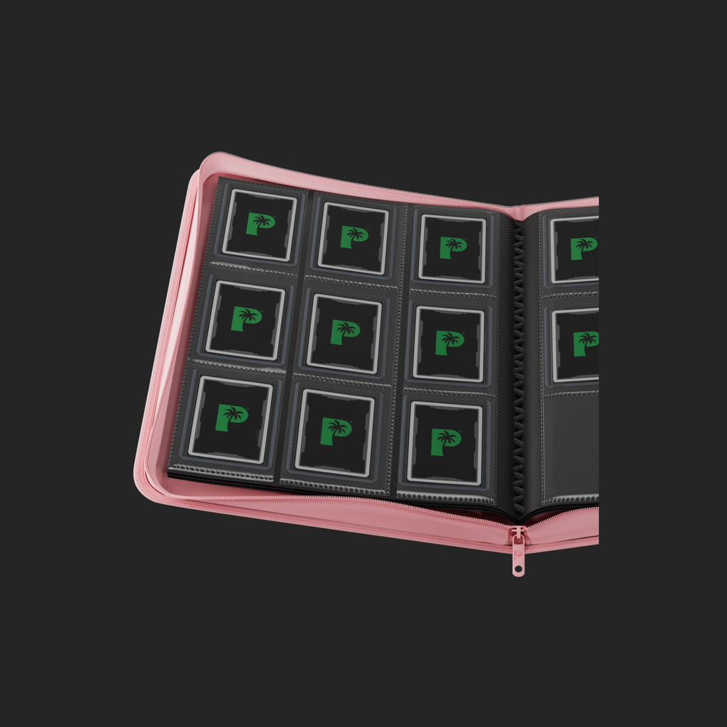 Palms Off Gaming 9-Pocket Top Loader Zip Binder - Pink