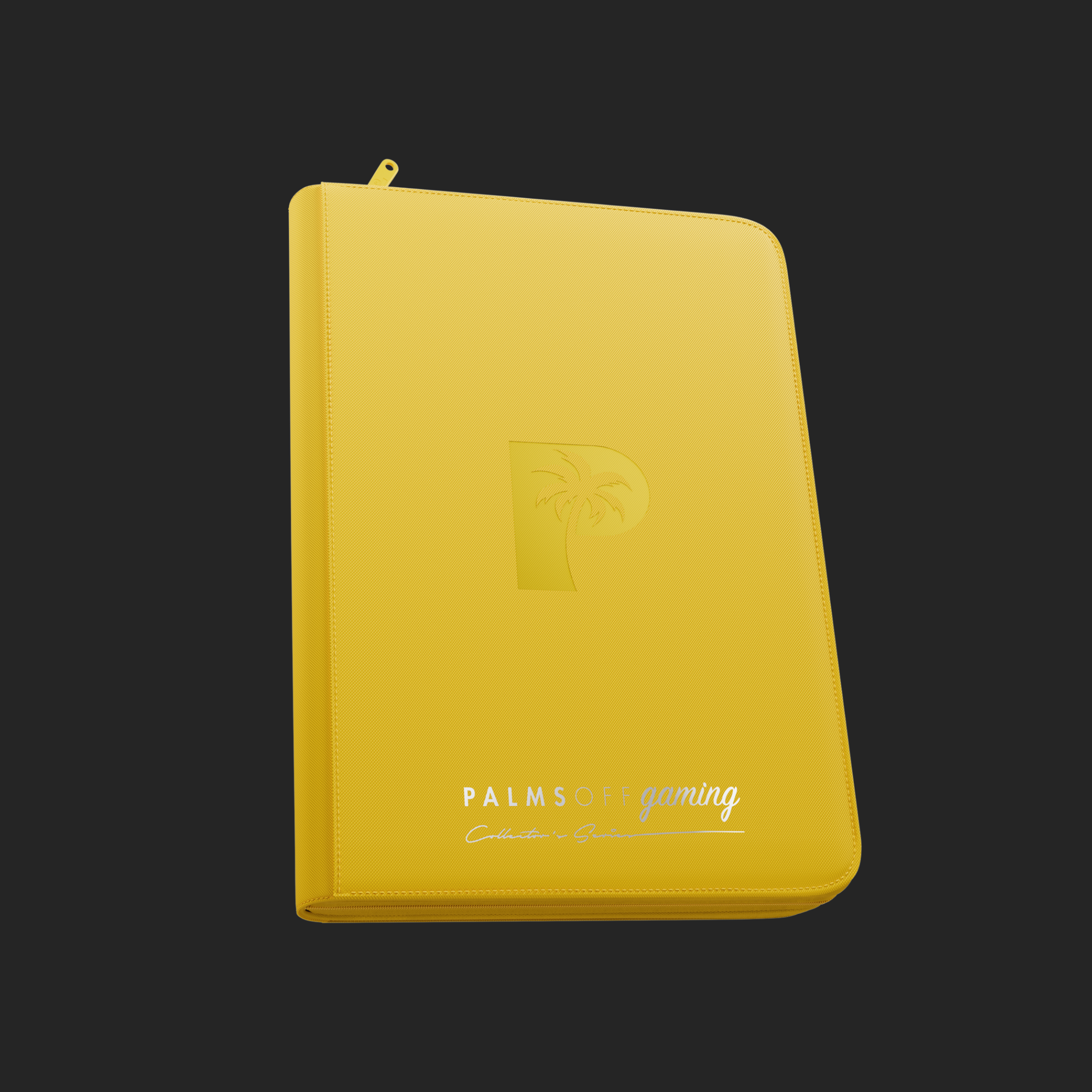 Palms Off Gaming 9-Pocket Top Loader Zip Binder - Yellow