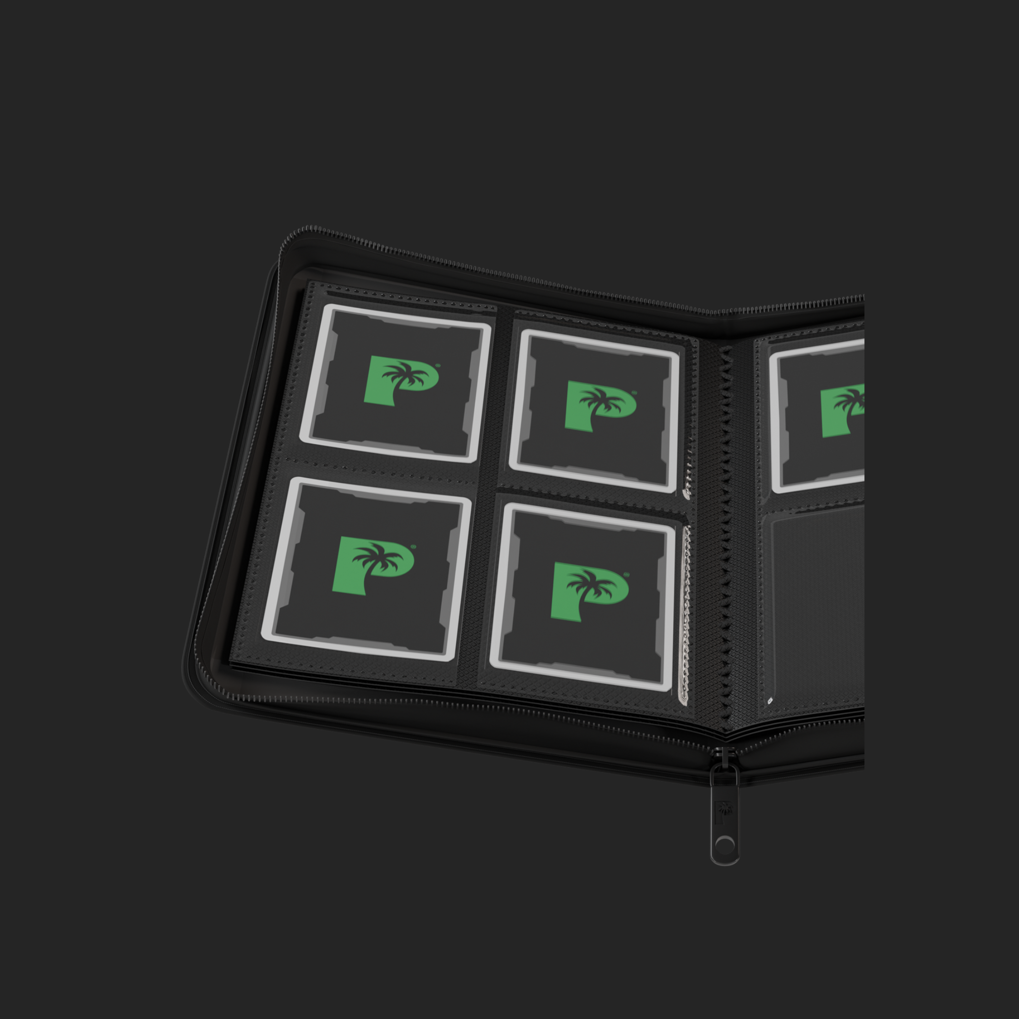 Palms Off Gaming 4-Pocket Zip Binder – Black Collector Series