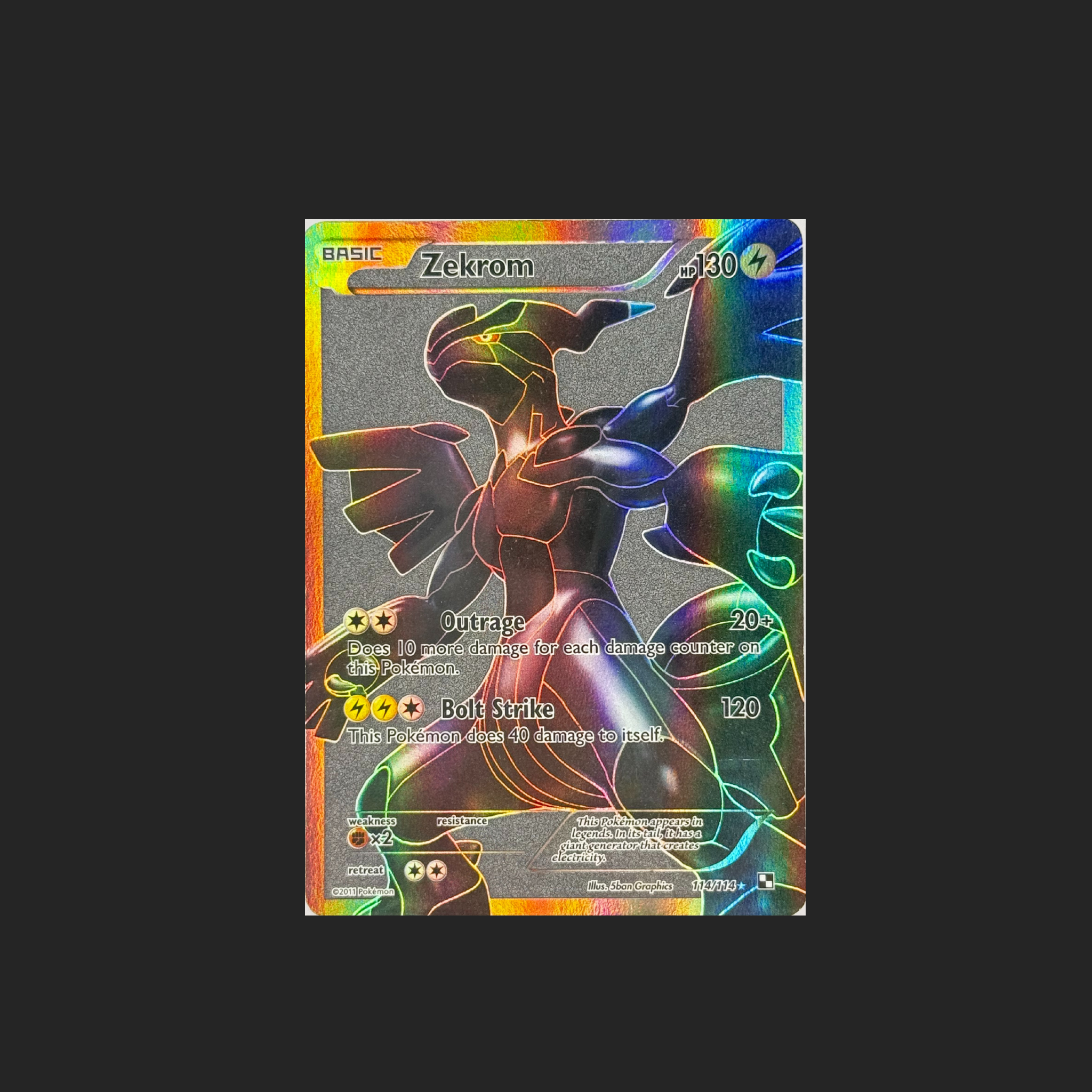Zekrom Full Art – Black & White Holo Rare